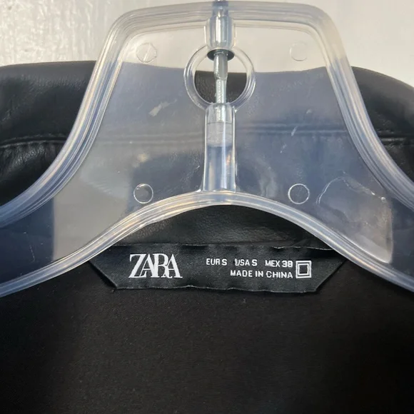 Zara Classic Black Leather Jacket - Picture 8 of 8